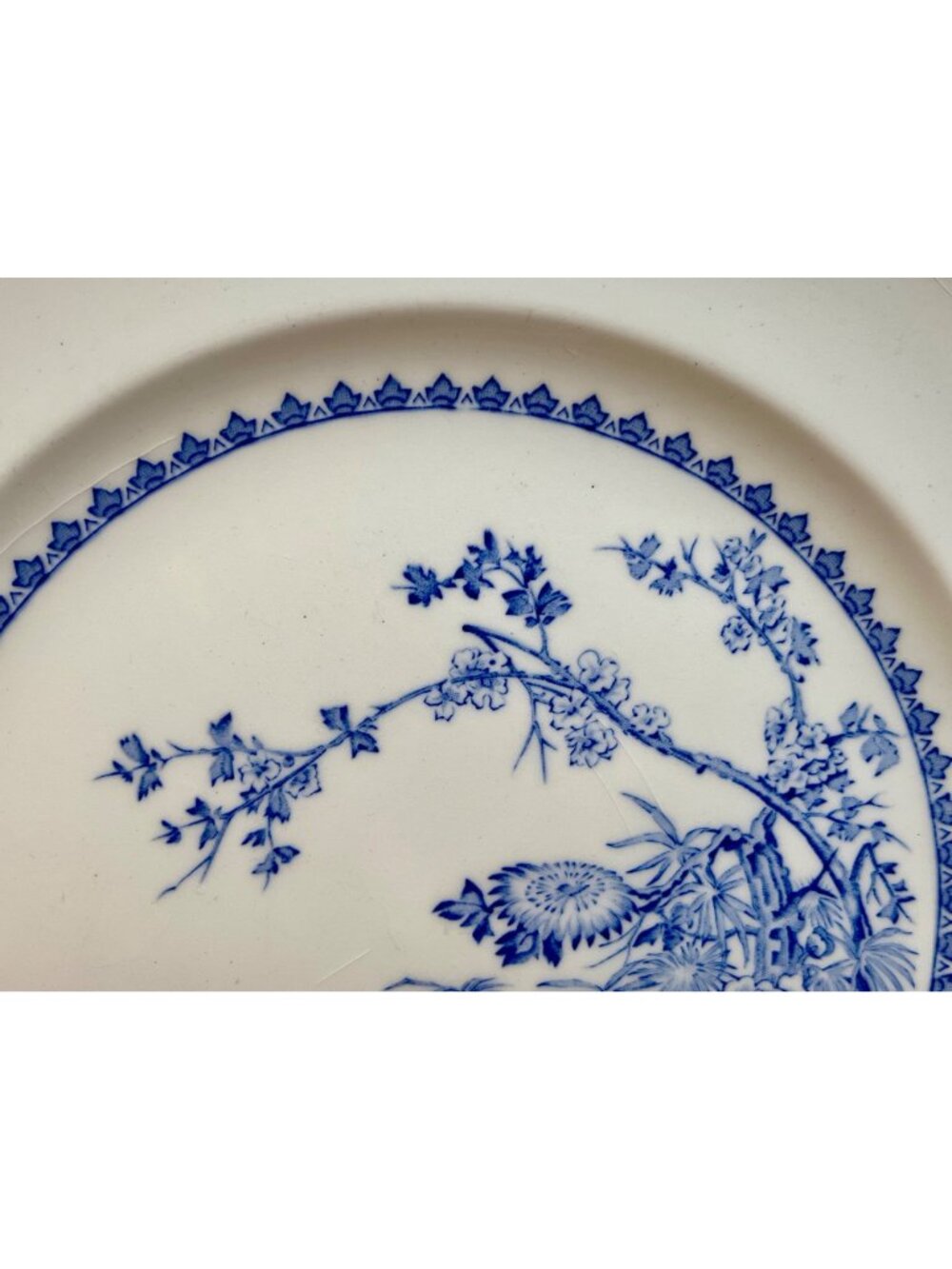 Set of 2 Antique FURNIVALS 1913 Blue Quail 10 1/4" Dinner Plates Round Backstamp - Picture 12 of 16
